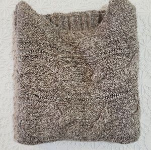 Cable sweater, taupe, American Rag, Sz L